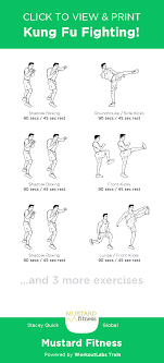 Kung Fu Fighting Free Illustrated Workout By Stacey Quick At Mustard Fitness View And Download As A Prin Martial Arts Workout Martial Martial Arts Sparring