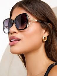 Buy Lipsy Black Oversize Glam Square Sunglasses from the Next UK online shop