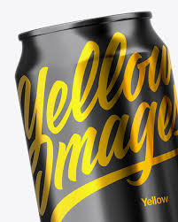 Three Glossy Metallic Cans Mockup In Can Mockups On Yellow Images Object Mockups