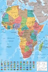 Map Of Africa Wall Chart Poster Gb Eye Africa Map Map