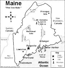 Maine, the largest of the six new england states, lies at the northeastern corner of the country. Maine Map Quiz Printout Enchantedlearning Com