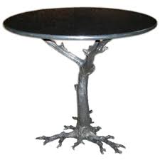 Metal issue 25 — solstice. Granite Top Table With Metal Gnarled Tree Root Base At 1stdibs