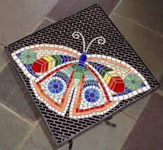 Yes You Can Make A Mosaic Table Top Butterfly Mosaic Mosaic Designs Glass Mosaic Art