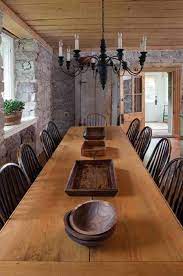The tabletop is made of solid acacia wood, which is very durable. Extra Long Dining Area Free House Interior Design Ideas Farmhouse Style House Farmhouse Dining Farmhouse Dining Room