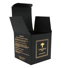 Black And Gold Makeup Packaging Box For Stash Jar Foil Stamping Foil Stamping Design Perfume Box