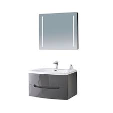 It's modified the way customers and entrepreneurs do business these days. 36 Modern Solid Plywood Bathroom Vanity Set Brera Glossy Gray With Mirror Hintex Home Interior Exterior Building Materials
