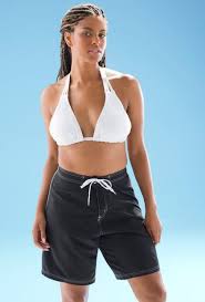 Black Long Board Short Board Shorts Skimpy Bikinis Full Figure Swimwear