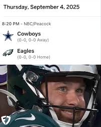 I'M BUSY NEXT THURSDAY ‼️ Cowboys-Eagles kicks off in ONE WEEK.