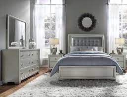 Lenox upholstered glam bedroom set by avalon furniture | home gallery stores. Celestial Glam Bedroom Set King Bed Nightstand Option Dresser Chest Tv Silver