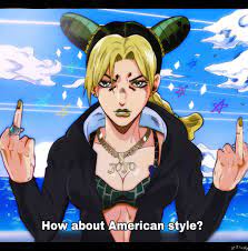 POV: Jolyne is giving you the double middle fingers American style (art by  me) : rStardustCrusaders