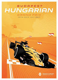 Mocht een race door een rode vlag onderbroken worden, bijvoorbeeld door een zwaar ongeval of noodweer, dan stopt de raceklok tijdens het stilleggen en wordt de race naderhand hervat. 45 Ideeen Over Gp Hongarije Hongarije Formule 1 Poster