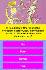 Jul 06, 2021 · take this epic movie quiz and test your trivia! In Roald Dahl S Charlie And The Trivia Answers Quizzclub