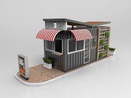 3d Model Drive Thru Container Cafe Container Cafe Container Coffee Shop Coffee Shop Decor