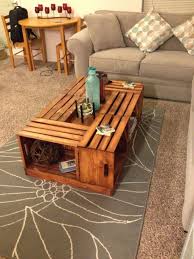 It Was Love At First Sight When I Saw The Wine Crate Coffee Table On Pinterest The On Coffee Table Inspiration Wood Crate Coffee Table Wine Crate Coffee Table