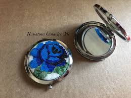 Mavi Gul Ayna Kanavice Kanavice Elisi Elisi Elemegi Etamin Isleme Isleme Carpiisi Carpiisi Crossstitch Crossstitch Aksesuarlar Mavi Gul Kanavice