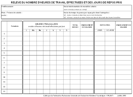 Check spelling or type a new query. Releve Du Nombre D Heures De Travail Effectuees Et Des Jours De Repos Pris Edite Par La Fagiht