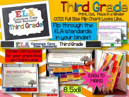 Ela Common Core Standards Grade 3 Full Size Binder Flip Charts