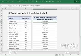 How To Use Excel If Function Formula Details And Video Examples Excel Formula Excel Exam Results