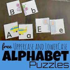 • touch the letter yourself if the student skips a line or letter and needs redirection. Uppercase And Lower Case Alphabet Puzzles