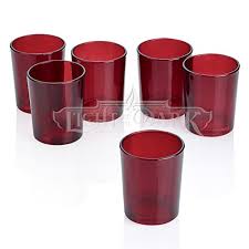 Maybe you would like to learn more about one of these? Light In The Dark Red Glass Round Votive Candle Holders Set Of 12 Buy Online In Andorra At Andorra Desertcart Com Productid 12829783