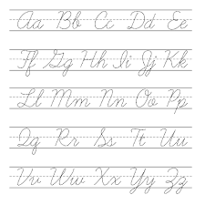 You will need to use a cursive chart or worksheet (you can download . 10 Best Free Printable Cursive Letters Printablee Com