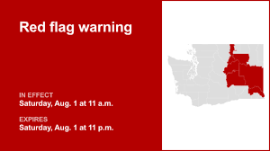 Red flag warning affecting Eastern Washington Saturday - enhanced fire threat