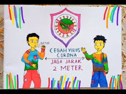 Mewarnai gambar sketsa kaligrafi huruf ba'. Cara Menggambar Pencegahan Virus Corona Dengan Jaga Jarak Social Distancing Youtube