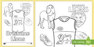 The lion is an animal very impressive for kids! Brisbane Lions Colouring In Fitzroy Football Club Lions Poslednie Tvity Ot Brisbane Lions Brisbanelions Domsheeovisaries