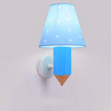 The remote uses infra red technology. Blue Pencil Shape Wall Sconce Metallic Single Light Wall Lighting For Study Room Children Room Beautifulhalo Com