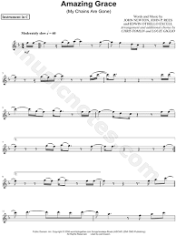 Amazing grace melody for flute. Chris Tomlin Amazing Grace My Chains Are Gone C Instrument Sheet Music Flute Violin Oboe Or Recorder In F Major Download Print Sku Mn0138295