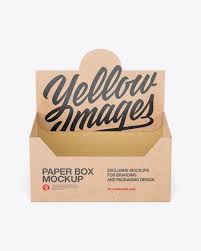 Download Kraft Empty Display Box Mockup In Box Mockups On Yellow Images Object Mockups Box Mockup Mockup Display Boxes