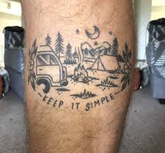 Tattoos performed outside of a professional studio: Camp Tattoo Keep It Simple Camping Tattoo Camping Tattoo Camping Tatoo Tattoos