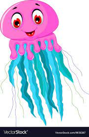 Vector Illustration Of Cute Jellyfish Cartoon Posing Download A Free Preview Or High Quality Adobe Illustrator Ai Ep Pictures To Draw Cartoon Animal Drawings