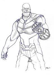 I Drew Thanos A Few Weeks Back While I Was Going Through The Marvel Marathon In Anticipatio Superhero Coloring Pages Avengers Coloring Pages Superhero Coloring