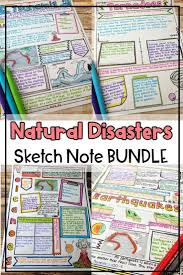 Wild Weather Reinforce And Review Concepts Relating To Earthquakes Hurricanes Tornadoes Tsunamis And Volcanoes Sketch Notes Natural Disasters Fun Science
