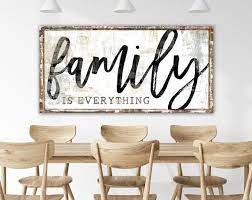 Modern Farmhouse Wall Decor Family Is Everything Living Room Etsy In 2021 Farmhouse Wall Decor Farmhouse Wall Art Living Room Family Room Walls