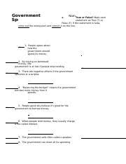 … icivics worksheet p 2 answers. 5 04 Government Spending Worksheet Government Spending A Nam E True Or False Mark Each Statement As True T Or False F If The Statement Is False Course Hero