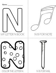 Letter N Book From Twistynoodle Com Letter N Lettering Mini Books