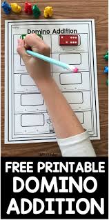 Free Printable Domino Addition Simply Kinder Kindergarten Math Games Math Addition Games Free Math