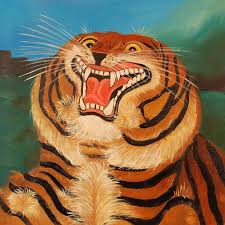 El tigre es el felino mas grande del mundo. Quadro La Tigre Di Ligabue Falso D Autore 70x70cm Novecento