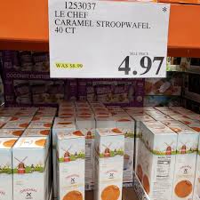 8.32 in x 11.91 in x 11.93 in. Le Chef Caramel Stroopwafel 4 97 Costco Clearance Stroopwafel Caramel Chef