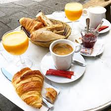 Real french people do not buy their baguette at the supermarket but at the bakery (find out the best baguettes in paris). Eat Like The French For Each Meal And Let Your Tastebuds Run Wild French Breakfast Typical French Breakfast Cafe Food