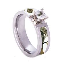 White Camo Wedding Engagement Ring Titanium With Cz Stone Camo Wedding Rings Pink Camo Wedding Ring Camouflage Wedding Rings