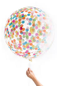 Confetti Balloon Jumbo Multicolor 36 Balloon Durchsichtige Ballons Konfetti Ballons Luftballons
