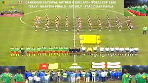 England national football team players by season: Cameroon National Anthem V England World Cup 1990 Quarter Final Stadio San Paolo Youtube