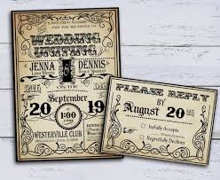 Vintage Wedding Invitation Steampunk Wedding Invitations Printable Tyopgraphy Invi Steampunk Wedding Invitation Vintage Wedding Invitations Steampunk Wedding