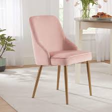 Better Homes Gardens Reed Faux Velvet Dining Chair Blush Home Kitchen Furniture Ki In 2020 Velvet Dining Chairs Dining Chairs Mid Century Dining Chairs