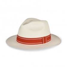 Genuine Roland Garros Panama Hat With A Striped Ribbon Ivory And Clay Orange Striped Ribbon Tennis Clothes Panama Hat