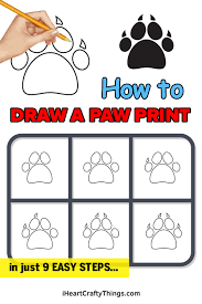 Dog paws can be fun to draw and can add detailing to your composition, such as paws from a dog walking away or a paws left behind from a dog that was previously there. Paw Print Drawing How To Draw A Paw Print Step By Step