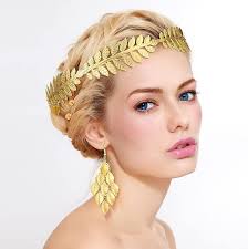 WILLBOND 15 Pieces Greek Goddess Costume Accessories Women Toga Golden  Leaves Bridal Crown Headband Bracelet Pearl Earrings and Hair Pins (Stylish  Style): Buy Online at Best Price in UAE